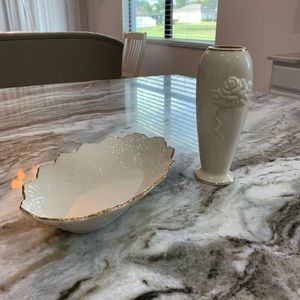 Lenox Dish and Vase